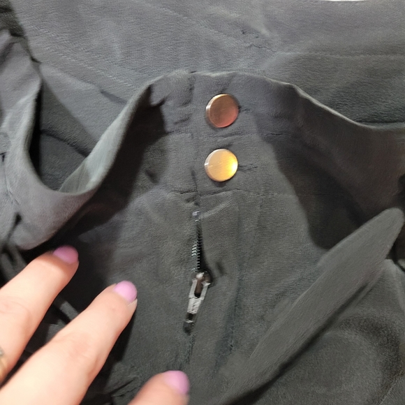 Joie Vintage Caviar Silk Wide Leg tie waist pants size 6 - Picture 11 of 13